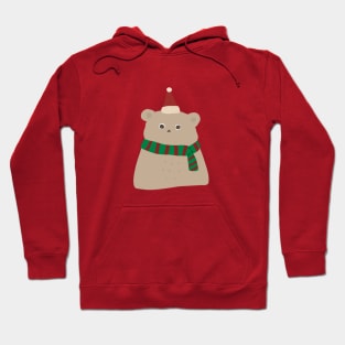 Bear with a Christmas Hat Hoodie